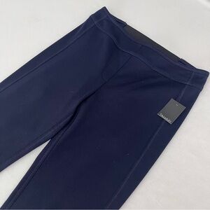 TAHARI Ellen Pant Deep Amethyst Elastic Stretch Leggings Pull On Navy NWT size 2
